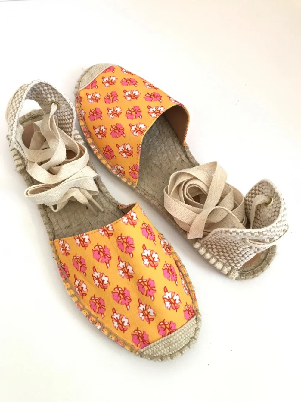 J. CREW FACTORY Ankle Wrap Espadrille Sandal Size 9.5
